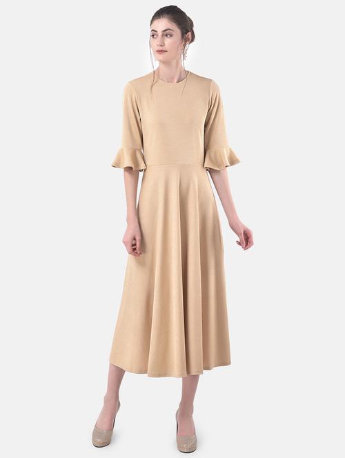 bell sleeved solid maxi dress - 17557275 - Very Small Image - 1