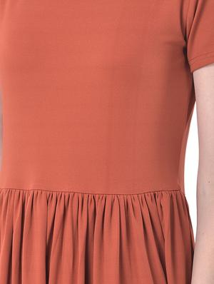 round neck gather detail maxi dress - 17557280 - Standard Image - 4