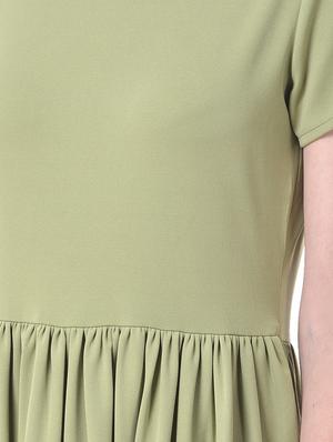 round neck gather detail maxi dress - 17557281 - Standard Image - 4