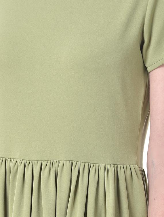 round neck gather detail maxi dress - 17557281 - Zoom Image - 4