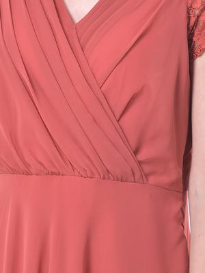 v-neck flared maxi dress - 17557283 - Standard Image - 4
