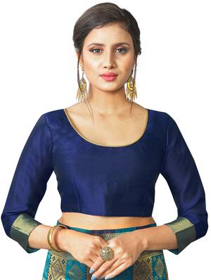jacquard patola saree with blouse - 17557286 - Standard Image - 3
