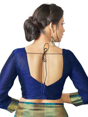 jacquard patola saree with blouse - 17557286 - Standard Image - 4