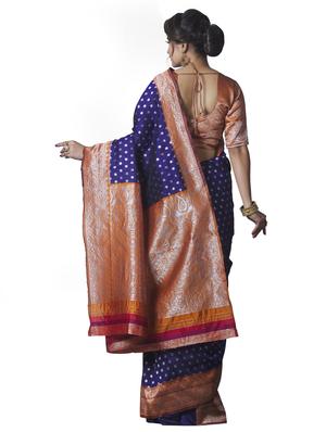 jacquard kanjivaram saree with blouse - 17557292 - Standard Image - 2
