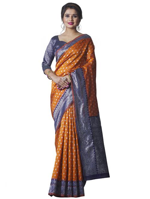 jacquard kanjivaram saree with blouse - 17557293 - Standard Image - 1
