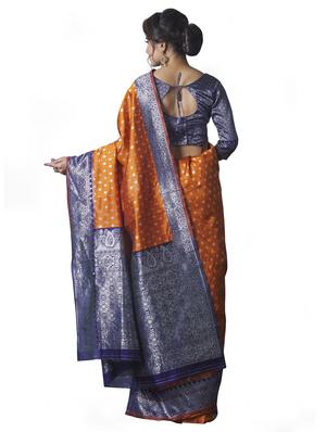 jacquard kanjivaram saree with blouse - 17557293 - Standard Image - 2