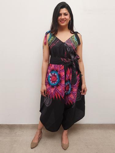 printed asymettric dress - 17557307 - Standard Image - 1