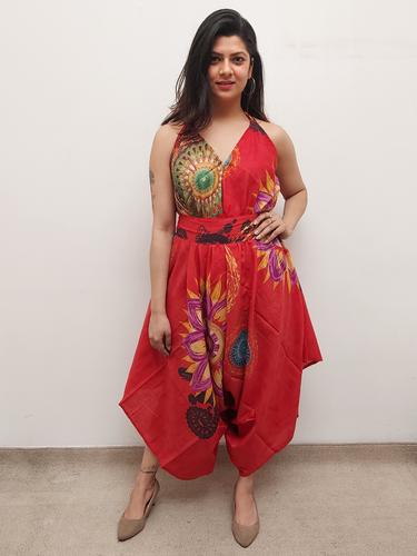 printed asymettric dress - 17557308 - Standard Image - 1