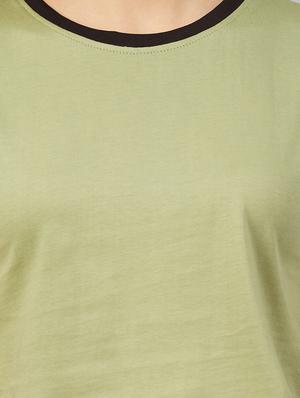 round neck solid crop tee - 17557342 - Standard Image - 5