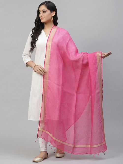 solid woven dupatta - 17557360 - Very Small Image - 1