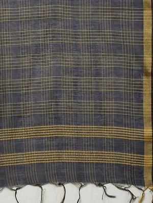 navy blue woven dupatta - 17557369 - Standard Image - 2