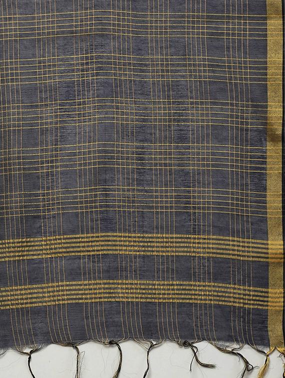 navy blue woven dupatta - 17557369 - Zoom Image - 2