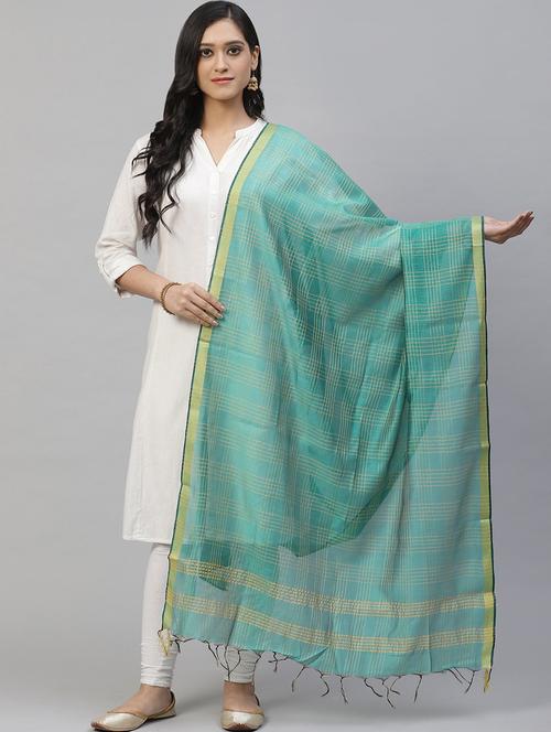 solid woven dupatta - 17557370 - Standard Image - 1