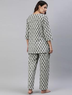 printed nightwear pyjama set - 17557399 - Standard Image - 3