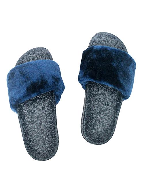 blue slip on flip flop - 17557436 - Standard Image - 1