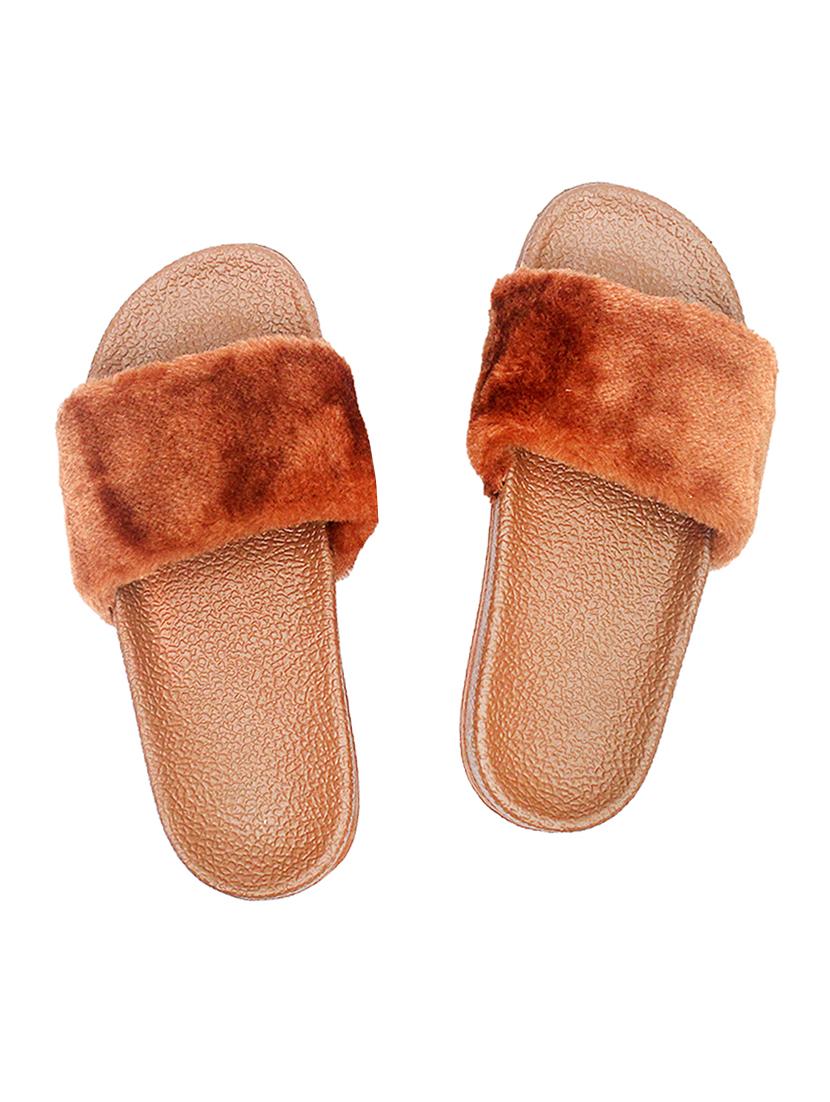 brown slip on flip flop - 17557438 - Zoom Image - 1