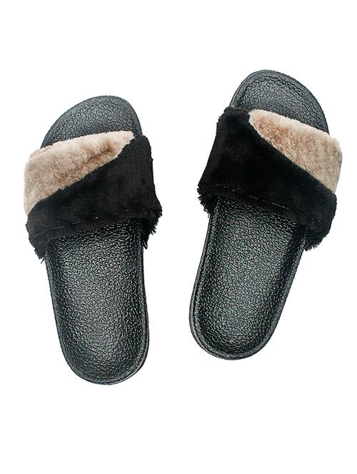 black slip on flip flop - 17557441 - Standard Image - 1
