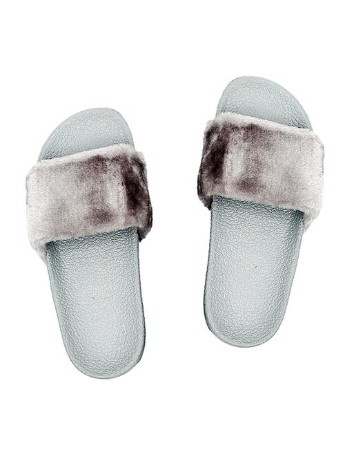grey slip on flip flop - 17557443 - Standard Image - 1