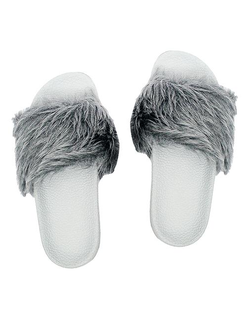 grey slip on flip flop - 17557444 - Standard Image - 1