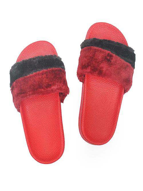 red slip on flip flop - 17557445 - Standard Image - 1