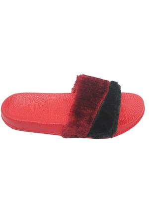 red slip on flip flop - 17557445 - Standard Image - 3