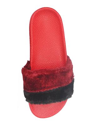 red slip on flip flop - 17557445 - Standard Image - 5