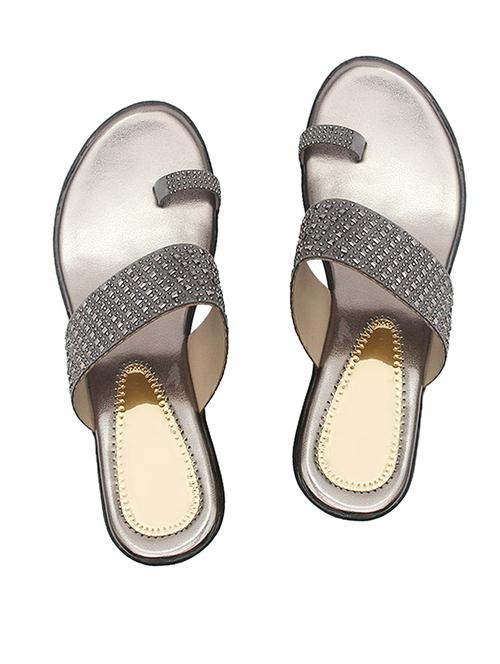 black pvc flip flops - 17557447 - Standard Image - 1