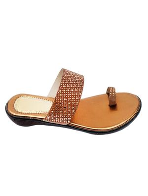 gold pvc flip flops - 17557452 - Standard Image - 3