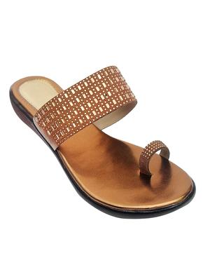 gold pvc flip flops - 17557457 - Standard Image - 2