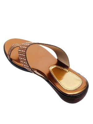 gold pvc flip flops - 17557457 - Standard Image - 4