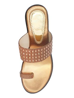 gold pvc flip flops - 17557457 - Standard Image - 5