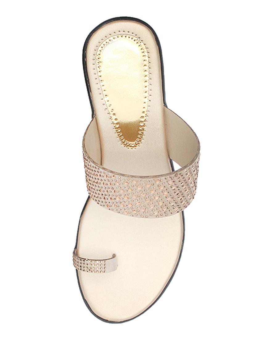 silver pvc flip flops - 17557459 - Zoom Image - 5