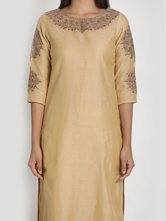 embroidered kurta palazzo set - 17557481 - Zoom Image - 4