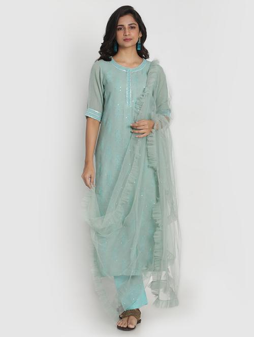 embroidered suit set - 17557489 - Standard Image - 1