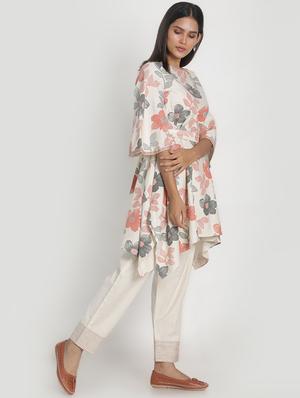 offwhite cotton kurta pant set - 17557496 - Standard Image - 2