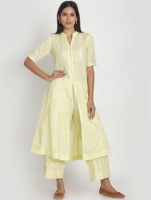 gota work kurta palazzo set - 17557500 - Standard Image - 1