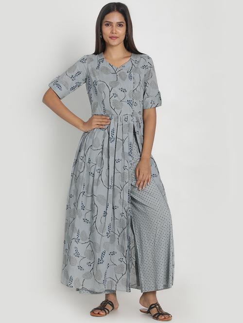 floral kurta palazzo set - 17557506 - Very Small Image - 1