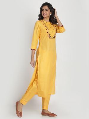 embroidered kurta pant set - 17557510 - Standard Image - 2