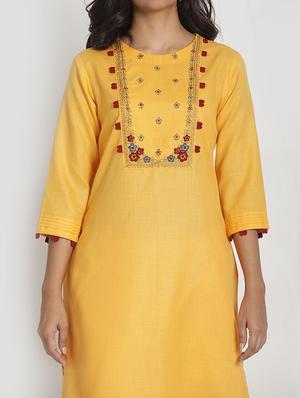 embroidered kurta pant set - 17557510 - Standard Image - 4