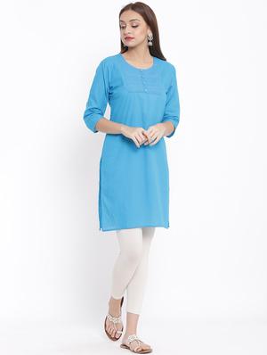 solid straight kurta - 17557515 - Standard Image - 2