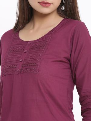 solid straight kurta - 17557516 - Standard Image - 4