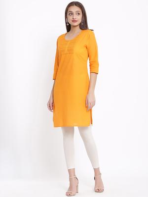 solid straight kurta - 17557519 - Standard Image - 2
