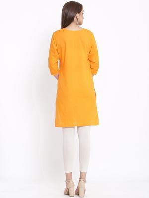 solid straight kurta - 17557519 - Standard Image - 3