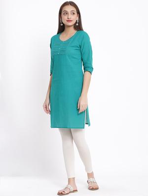 solid straight kurta - 17557522 - Standard Image - 2