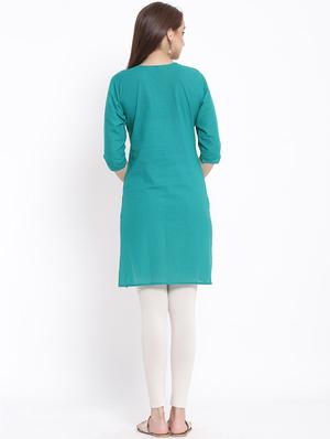 solid straight kurta - 17557522 - Standard Image - 3