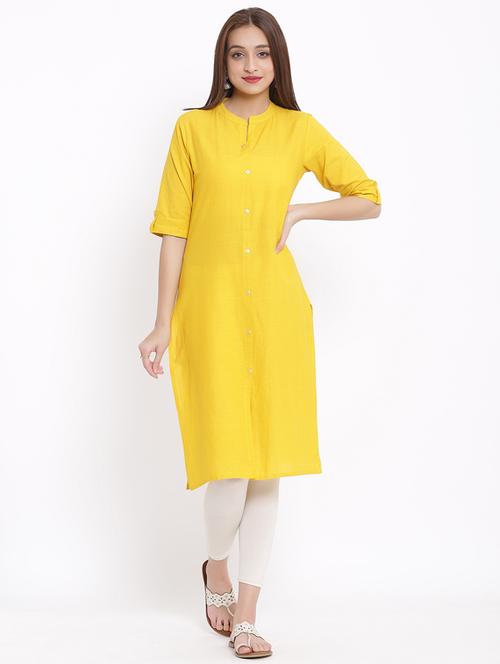 solid straight kurta - 17557536 - Standard Image - 1