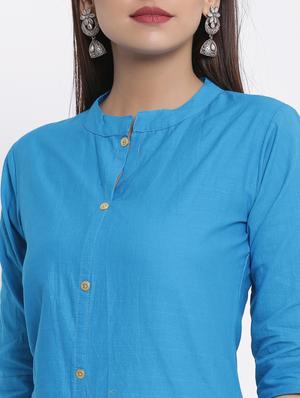 solid straight kurta - 17557540 - Standard Image - 4