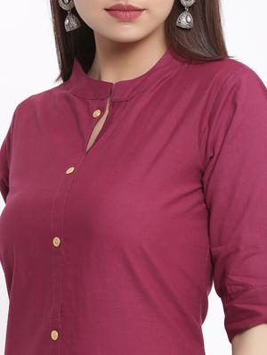 solid straight kurta - 17557541 - Standard Image - 4