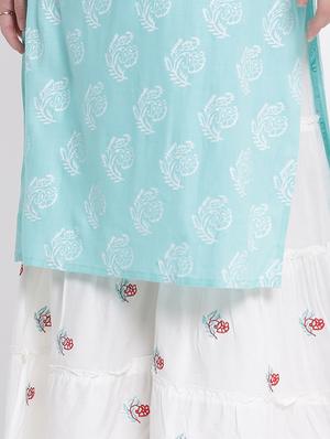 printed kurta sharara set - 17557573 - Standard Image - 5
