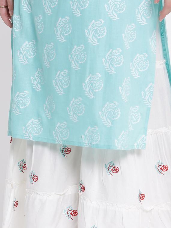 printed kurta sharara set - 17557573 - Zoom Image - 5